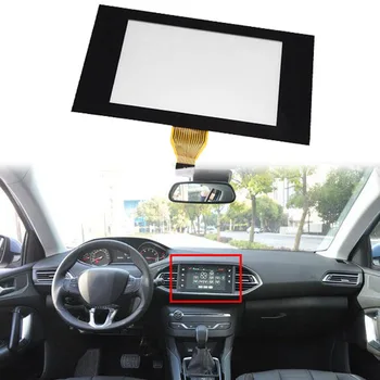 7 Collu 30 Pins Auto Stiklu Touch Screen Panelis Digitizer Objektīvs Peugeot 308 308S 408 Auto Radio ar DVD Atskaņotāju, GPS Navigācija