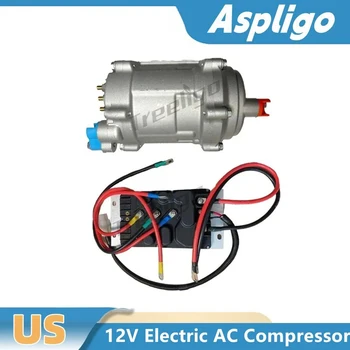 Aspligo 20CC Auto Elektriskie Ritiniet Gaisa Kondicionētājs Compressore 12V Auto A/C gaisa kondicionēšanas kompresors ar vadības panelis
