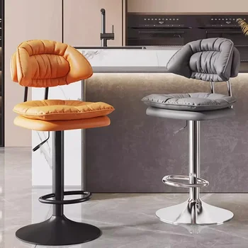 Luksusa Letes, Bāra Ķebļa Eiropas Dizaina Grozāmos Metāla Bāra Krēsli Regulējams Ērti Cadeira Luxo Restorānu Mēbeles
