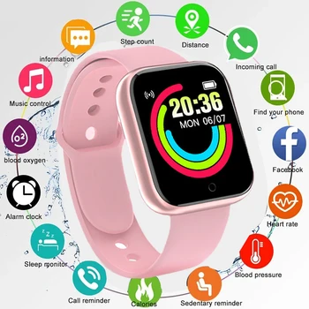 Daudzfunkcionāls Smart Skatīties Vīrieši Sievietes Bluetooth Savienota Tālruņa Mūzikas Fitnesa Sporta Aproce Miega Monitors Y68 Bērniem Smartwatch