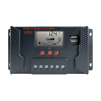 40A 50A 60A PWM Saules Uzlādes Kontrolieris LCD Displejs Saprātīga 12V 24V Panelī Akumulatora Regulators