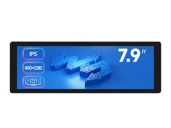Waveshare Aveņu Pi LCD Displejs ar 7.9 collu IPS Displejs, 400×1280 Pikseļu, Rūdīta Stikla Panelis, HDMI, pēc Izvēles Touch Funkcija