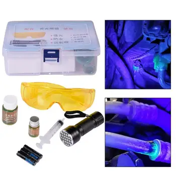 3 In1 Automobiļu Luminiscences Noplūdes Noteikšanas Līdzeklis, Gaisa Kondicionēšanas Remonta Rīku R134a Dzesēšanas Sistēmas Noplūdes Tests Detektoru UV Krāsu