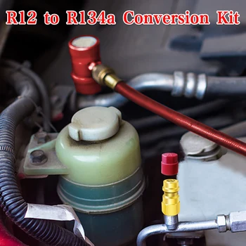 2gab R12 Uz R134A Gaisa kondicionētājs A/C Uzpildes Vārsta Montāžas Portu Adapteri, Pārbūvēt Auto Conversion Kit Auto Daļas