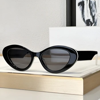 2023 Jaunām Sievietēm, Vīriešiem B1u Cat Eye Rāmis Modes Web Slavenību Zvaigžņu Aizsardzības UV400 Saulesbrilles Zīmola Dizaina Kaste Acetāts Brilles