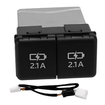 Auto Quick Lādētājs, Melns ABS Dual USB Auto Piederumi Toyota Corolla 2020-2022