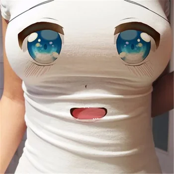 Jaunas Vasaras Sievietes, Dāmas Sexy Interesants Grafiskais T Krekli Personības Gadījuma Smieklīgi Acīm T-krekls Modes 3D Drukas Streetwear Tees