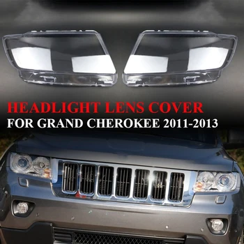 Auto Lukturu Objektīva Vāciņš Caurspīdīgs galvas gaismas lampas Korpusa Jeep Grand Cherokee 2011 2012 2013 Kreisi