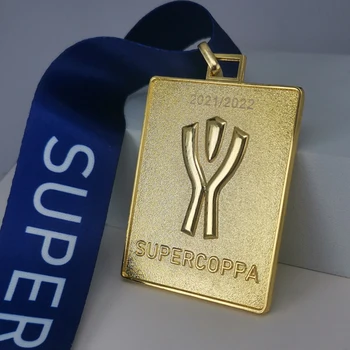 Ar 2021-22 Super Coppa Italiana Čempionu Medaļu Itālijas Superkauss Medaļu Par Serie A Čempionu Medaļu Milānas Inter Čempionu