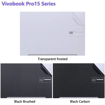KH Oglekļa šķiedras Klēpjdatoru Uzlīme Ādas Uzlīmes Aizsargs Vāks ASUS Vivobook Pro15 M6501R 2022 / Pro15 K6502V 2023 15.6-inch