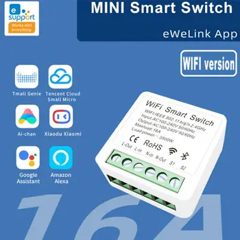 1/2/3/4 Veids, Mini EweLink Wifi Smart Switch Atbalsta Kontroles Taimeris Bezvadu Slēdzis Saderīgu Strādā Ar Alexa, Google Home Alise