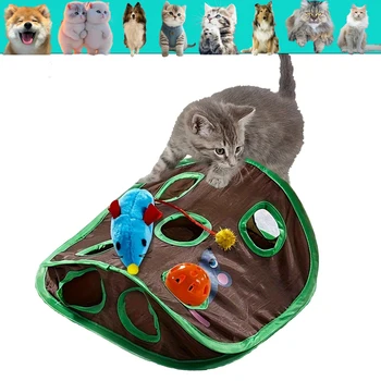 Deviņu Bedrīšu Pet Tuneļa Gudrs Locīšanas Pele Caurums Kaķis Interaktīvo Spēļu Piederumi Mazo Dzīvnieku Slēpjas Labirints Jautri Pet Pakaļdzīšanās Piederumi