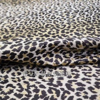Dzija krāsota Brokāta Žakarda Audums Modes Leopard Print Kleita, Mētelis Uzrakt Mētelis Uzbrukumu Drēbes, Apģērbu Zīmola Dizaina Šūt Auduma