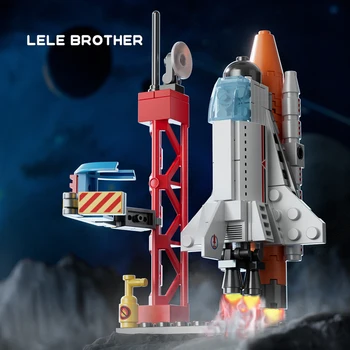 Montāža celtniecības bloki, kas paredzēti kosmosa kuģos raķetes gaisa pārvadātāju zēnu puzzle rotaļlietas unificēto modeļu montāžu bērns