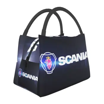 Scanias Logo Drukas Izolētas Pusdienas Somas Sievietēm Resuable Siltuma Vēsāks Bento Lodziņā Darba Travel lunchbag