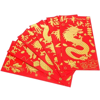 Jaunais Gads Sarkano Aploksnes Laimīgs Naudu Svētī Sarkano Kabatas Gadā Ķīnas Pavasara Jauno Gadu Kāzu Ceremonija Rotājumi 1