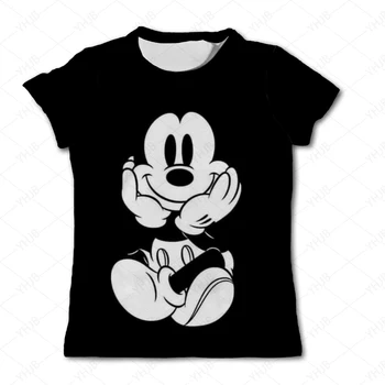 Disney Minnie Mickey Mouse Ziemassvētku T Krekls Bērniem Streetwear Īsām Piedurknēm Bērnu Tshirts Zēnu, Meiteņu T-krekls Topi 2