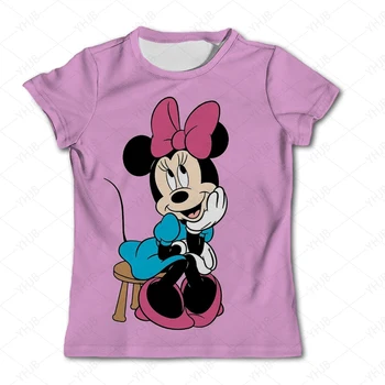 Disney Minnie Mickey Mouse Ziemassvētku T Krekls Bērniem Streetwear Īsām Piedurknēm Bērnu Tshirts Zēnu, Meiteņu T-krekls Topi 4