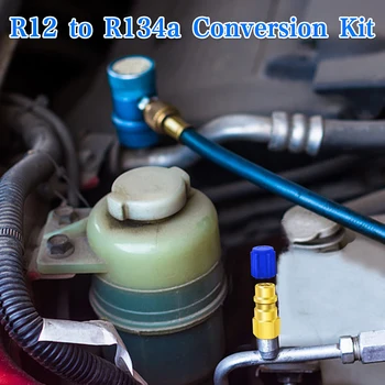 2gab R12 Uz R134A Gaisa kondicionētājs A/C Uzpildes Vārsta Montāžas Portu Adapteri, Pārbūvēt Auto Conversion Kit Auto Daļas 5