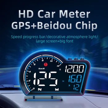 Universāls Auto HUD Heads Up Displeju, GPS Spidometra Rādītājs Kompass Ātruma Signāls Visām Automašīnām Pikaps Kravas automašīnas Autobusu