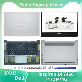 Dell Inspiron 14 7460 7472 P74G LCD Back Cover/Ekrāna Rāmis/Plaukstu Balsts Tastatūras/Apakšējā Vāciņa/Viru Sudraba