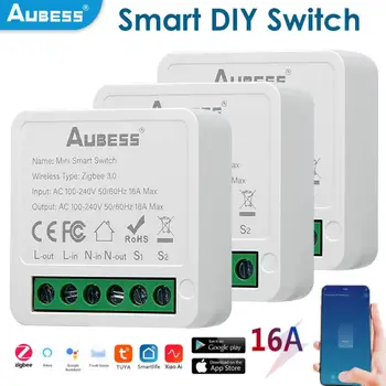 Tuya Zigbee 16A 1 Banda Smart Switch Vārti Atbalstu Divu Veidu Kontroles Tālvadības App Darbu ar Alexa Smart dzīves Google home