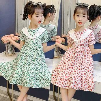 2023 Korejas Vasarā Bērniem viengabala Kleita Toddler Meitene Kleitas Elsojošs Kleita Meitenēm Princese Kleita Bērni Puse Meiteņu Kleita