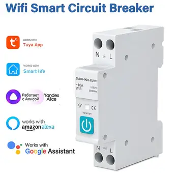 Smart Smart Circuit Breaker Remote App Slēdzis Jaudas Slēdzis Tālvadības Wifi Ķēdes Pārtraucēju Ar Skaitītāju 0