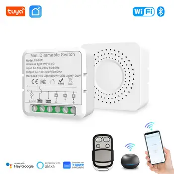 Tuya ZigBee WiFi Smart Reostats Slēdzis Modulis Breaker Smart Life Control Strādā ar Alexa Yandex Alise Google Mājās Nepieciešams Neitrāls