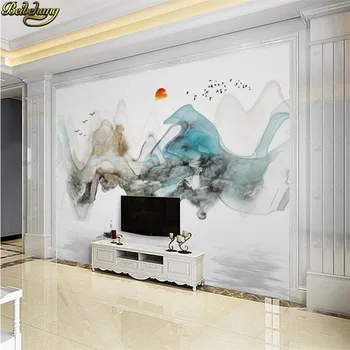 beibehang Pielāgotus Foto sienas tapetes dzīvojamā istabā Tintes ainavu mākslas eļļas glezna TV fona 3D wall papers mājas dekoru