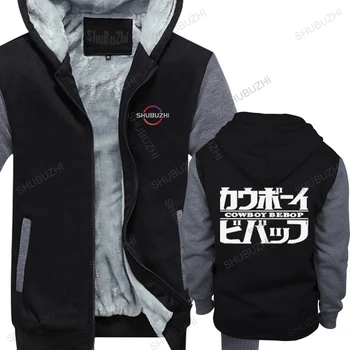 Jaunums Cowboy Bebop Logo Anime ziemas modes bieza hoody vīriešu kokvilnas tops zēniem vīriešu Augstas Kvalitātes streetwear ziemas sporta krekls