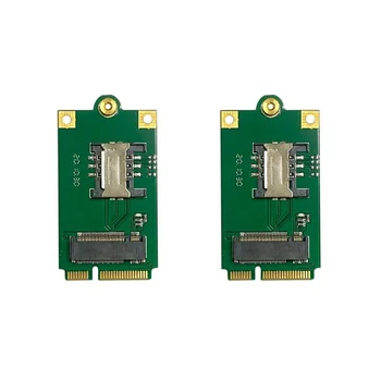 2X 4G 5G M. 2 uz Pcie Adapteri NGFF uz Mini Pci-E Adapteris Valde ar SIM Kartes Slots L860-GL DW5820E DW5816E EM7455