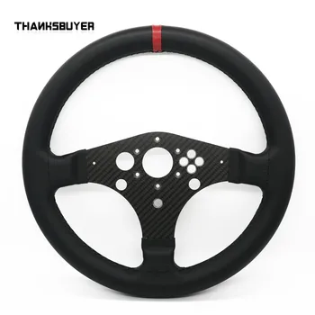 DIY Racing Wheel Oglekļa Šķiedras Spēle Ripu Thrustmaster T300RS/GT Sacīkšu Spēle Riteņu Nomainītu Detaļas-Ādas/Zamšādas