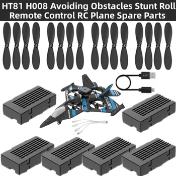 HT81 H008 Izvairoties no Šķēršļiem 360° Triks Roll Lidināties Tālvadības pults RC Lidmašīnu Rezerves Daļas 3.7 V 380Mah Akumulatora/Dzenskrūves/USB