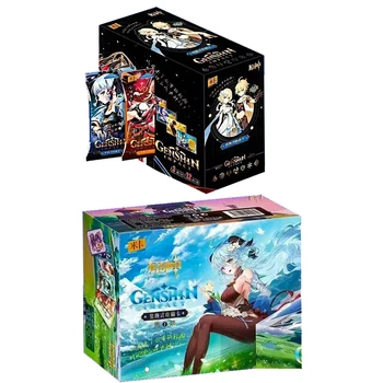 Genshin Ietekmes Kartes Anime Spēle TCG Collection Pack Pastiprinātājs Box Reta PSR Ap Bērniem, Rotaļlietas, Dāvanas Ģimenei