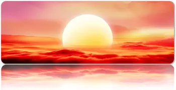Pavasara Izjūtu, Peles Paliktņa, Zelta Saule un Mākoņi Mat 31.5 x 11,8 Collas Galda Komplekti, neslīdoša Gumijas Pamatne Rozā Sarkana 0