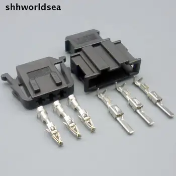 shhworldsea 5/30/100set 3 Pin 3.5 mm 191972713 191 972 703 Auto skābekļa sensors spraudsavienojumu,Automašīnas, elektrības kontaktligzdas VW,Audi utt.