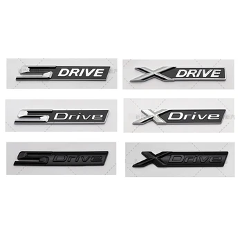 3D Metāla Automašīnu XDrive SDrive Logo, Emblēmas Nozīmīti Aizmugures Boot Bagāžnieka Uzlīme Sānu Spārnos Uzlīmes BMW 3 4 5 6 7 Sērija X1 X3 X5 X6 M3