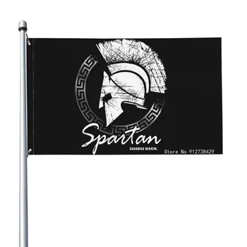 Spartas Tas Ir Sparta Leģenda Hellas Karogs Banner Spilgta Poliestera Spilgtas Krāsu Grafikas Iespiestas Atvēršanas Svētki