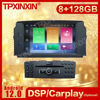 2 Din Carplay Android Radio Uztvērējs Multivides Stereo Mercedes Benz C Klases C180 C200 C230 GPS Video IPS Ieraksti Galvas Vienības