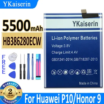 5500mAh YKaiserin Akumulatora HB386280ECW par Huawei Ascend P10 Godu 9 STF-L09 STF-AL10 STF-AL00 VTR-AL00 VTR-L09 VTR-L 29 Bateria