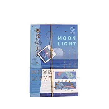 30 Lapas/Set Romantiska Moonlight Sērijas Atklātne Sapņains Saule, Mēness un Zvaigznes, Rakstot Apsveikuma Kartītes, Dāvanu Kancelejas preces