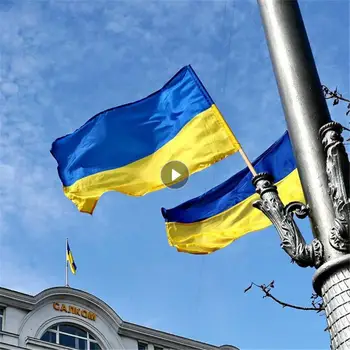 90*150cm 60*90cm Ukrainas Valsts Karogu, Ukrainas Karoga Lielu Poliestera ukrainas Valsts Karogu Un Banner Mājas Dekoru