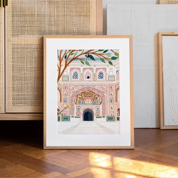 Islāma Arhitektūras Templis audekls drukāt gleznu plakātu Reliģisko stila dzīvojamā istaba, veranda sienas gleznojums mākslas apdare