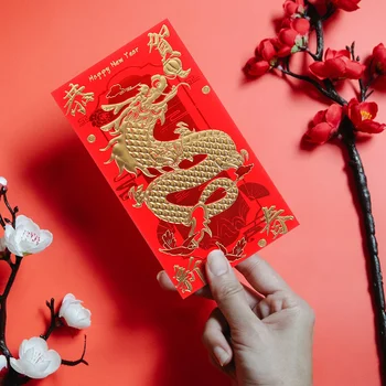 Jaunais Gads Sarkano Aploksnes Laimīgs Naudu Svētī Sarkano Kabatas Gadā Ķīnas Pavasara Jauno Gadu Kāzu Ceremonija Rotājumi