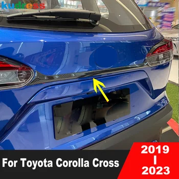Toyota Corolla Krusta 2019-2021 2022 2023 Oglekļa Auto Aizmugures Bagāžnieka Vāks Vāciņš Melns, Tailgate Molding Sloksnes Eksterjera Aksesuāri