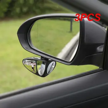 3PCS Platleņķa Spogulis, Platleņķa Regulējams 3 In 1 360 Rotācijas Auto Piederumi Auto Blind Spot Spoguļi Izliekta Atpakaļskata Spogulis