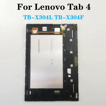 Sākotnējā Lenovo Cilnes 4 TB-X304L TB-X304F TB-X304N/X X304 LCD Displejs, Touch Screen Panelis Digitizer Montāža ar Rāmi 0