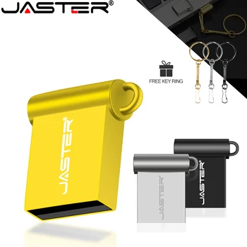 JASTER Metāla USB Flash Disks 128GB Sudraba Memory Stick 64GB Radošo Dāvanu Pendrive 32GB Bezmaksas Logo USB Stick 16GB MiNi U Disk 8GB