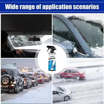 automašīnas vējstikla ledus izkūst spray Automašīnas sniega kušanas un atledošanas aģents anti freeze 500ml atledošanas līdzeklis Transportlīdzekļu tīrītāji un spoguļi